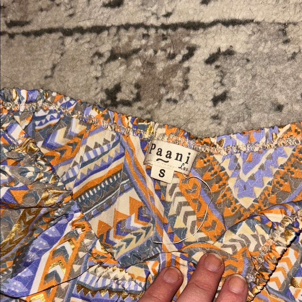Bohemian Geometric Print Strapless Jumpsuit